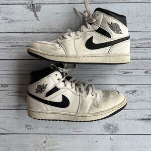 Air Jordan 1 Mid Reverse Panda Basketball High Top Skater Sneakers Men US 7.5